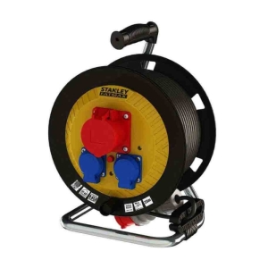 STANLEY Endüstriyel IP44 1 Soket 5x16A / 2 1x16A 25 Metre Makaralı Kablo