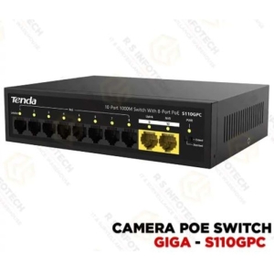 Tenda S110GPC 8 FE PoE + 2 GB Uplink Switch