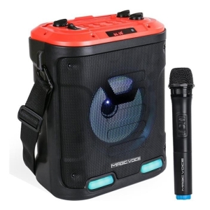 Magicvoice MV-6005 VHF El Mikrofonlu USB-SD-Bluetooth Işıklı 30 W Taşınabilir Şarjlı  Seyyar Anfi