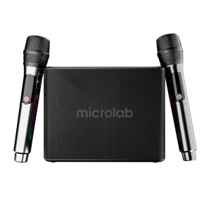 Microlab M60 Vega 100W RGB 2 Adet Kablosuz Mikrofonlu Bluetooth Karaoke Hoparlör (15.000mAh Batarya)