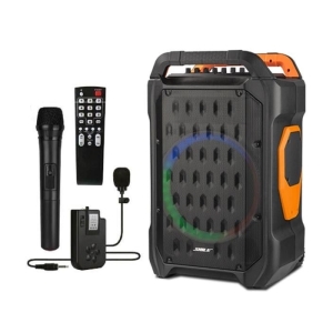 Shile SL-10 120 Watt Taşınabilir Seyyar Amfi Hoparlör Kablosuz 1 EL + 1 Yaka Mikrofonlu Kumandalı USB+SD+BT