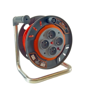 Bylion 25 Metre Kapasiteli Plastik Boş Kablo Makarası - 4'lü Grup Prizli