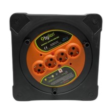 Kaset Tipi 3x2,5 30 Mt Metre Seyyar Makaralı Uzatma Kablosu | Kare Tip