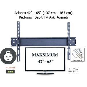 MS-70 37'' 65'' İnç Arası Sabit Televizyon Askı Aparatı