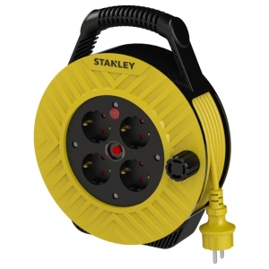 Stanley 10 Metre 3x1,5mm² Makaralı Kablo 4 Prizli Ev Tipi Uzatma Kablosu